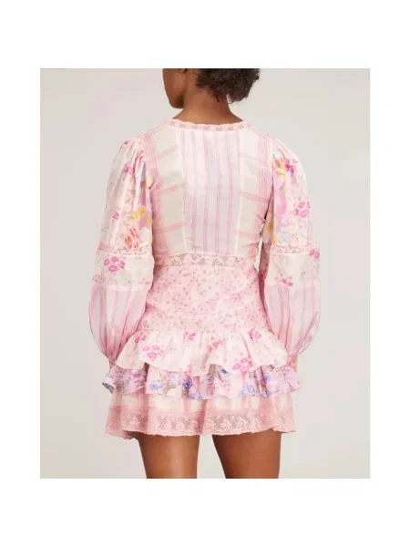Sukienka mini Loveshackfancy różowa