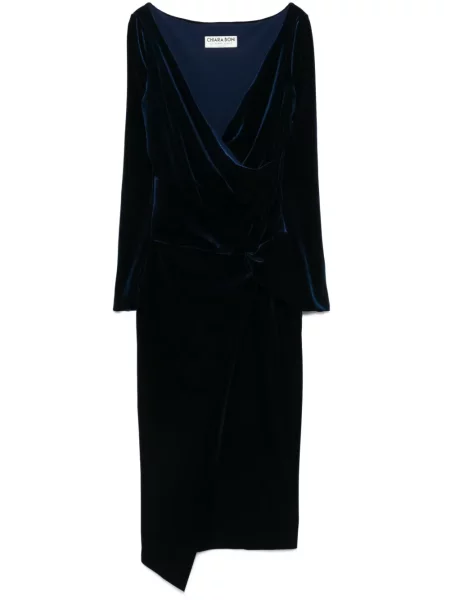 Sukienka midi Chiara Boni La Petite Robe do kolan garniturowa niebieska