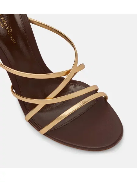Sandale Gianvito Rossi din piele auriu