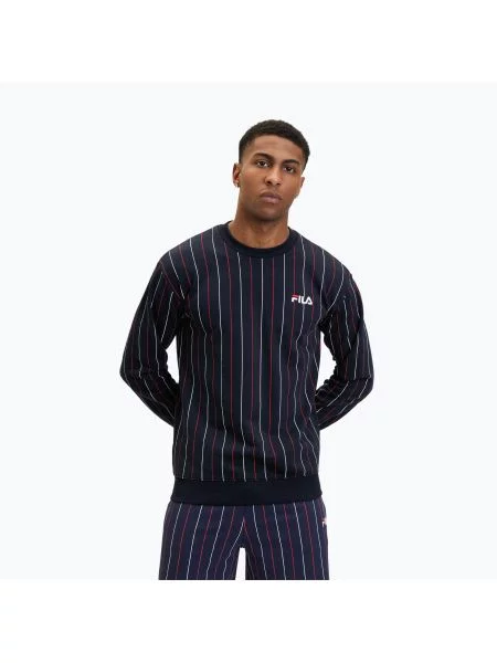 Bluza FILA Lobito Pinstriped Crew black iris/two color stiped czarna