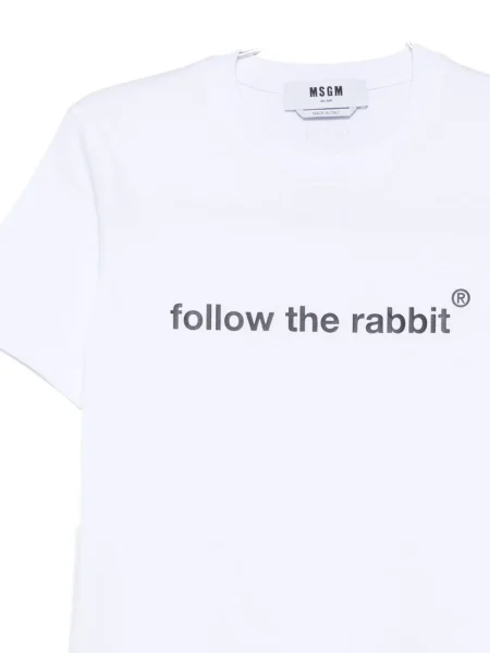 Tricou Msgm cu imagine alb