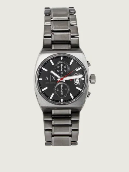 ARMANI EXCHANGE Ceas analogic argintiu / roșu / negru / alb gri