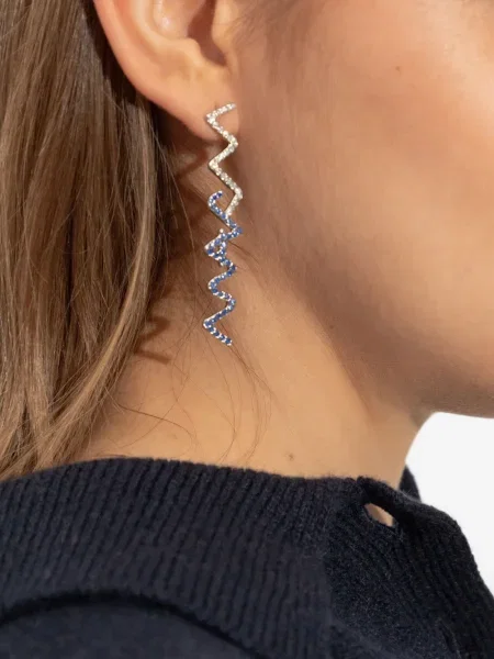 Cercei Marni de cristal albastru