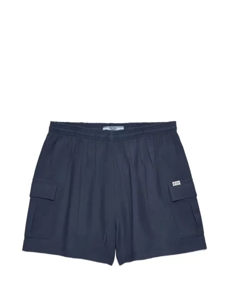 Pantaloni scurți Prada de mohair albastru