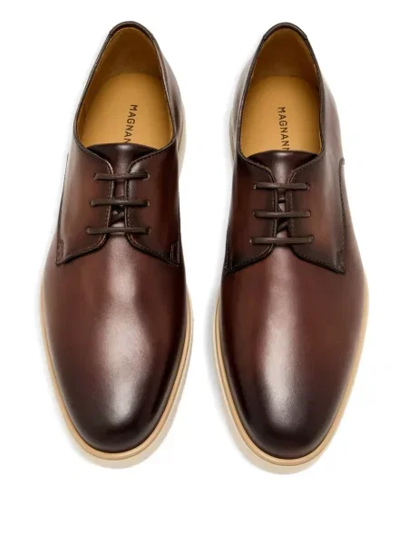 Pantofi derby Magnanni din piele maro