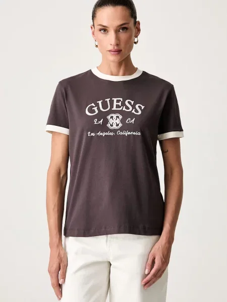 Guess tricou pentru femei din cu HOSHI maro