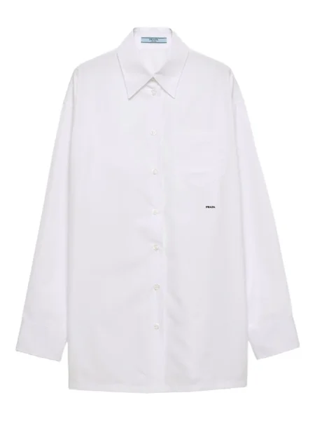 Cămașă Prada cu broderie alb