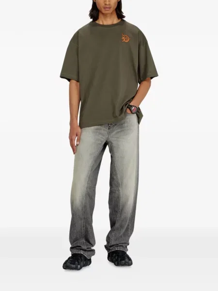 Tricou Diesel cu broderie verde