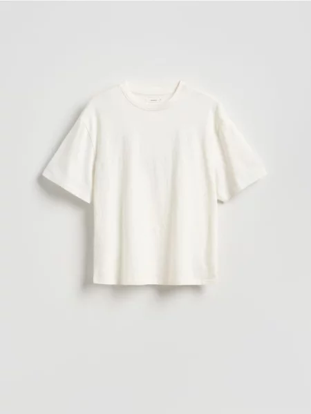 Reserved Tricou oversized cu conținut ridicat de crem