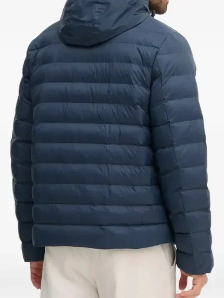 Geacă Calvin Klein cu glugă albastru