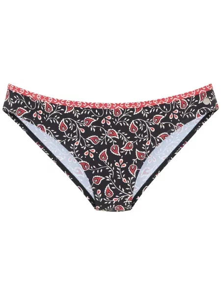 LASCANA Slip costum de baie roșu pepene / negru alb