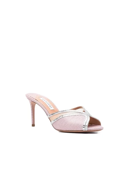 Klapki mules Aquazzura różowe