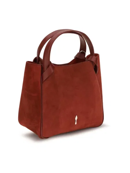 Torebka Christian Louboutin zamszowa brązowa
