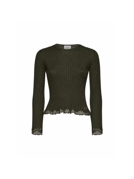 Sweter Saint Laurent wełniany zielony