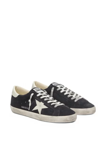 Sneakerși Golden Goose din piele de căprioară alb
