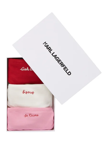 Karl Lagerfeld Tangice kremna / roza rdeča