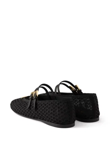 Μπαλαρίνες Prada από διχτυωτό μαύρο