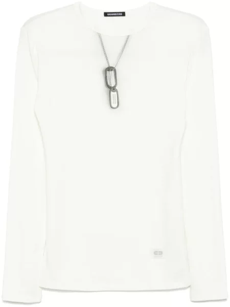 Tricou Ground Zero cu imagine alb