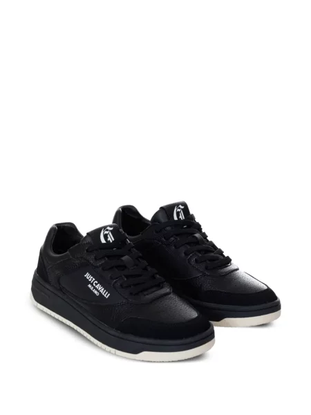 Sneakerși Just Cavalli cu imagine negru