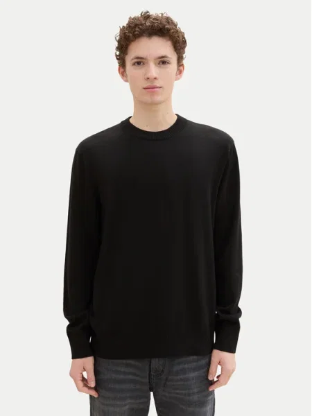 Tom Tailor Denim Pulover negru