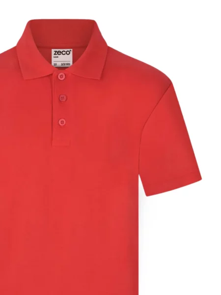Koszulka polo dziecięca Zeco Schoolwear czerwona