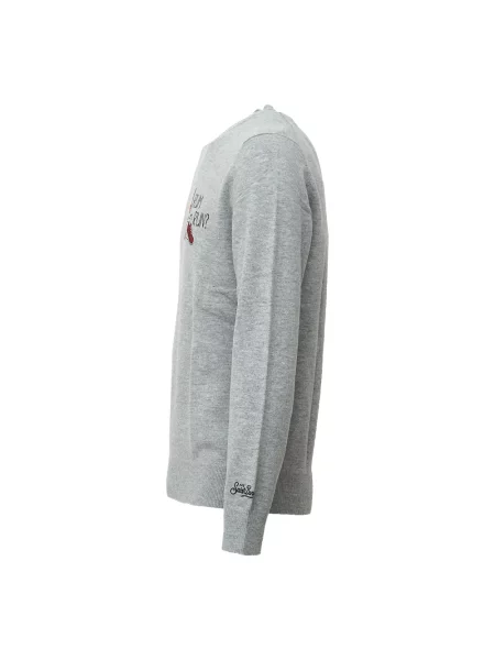 Sweter Mc2 Saint Barth wełniany szary