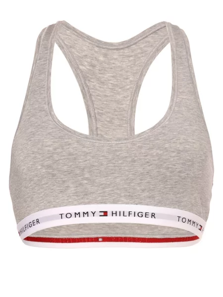 Biustonosz Tommy Hilfiger z dżerseju z gorsetem szary