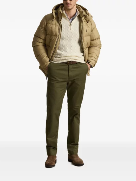 Portofel Polo Ralph Lauren din piele cu dungi cu glugă verde