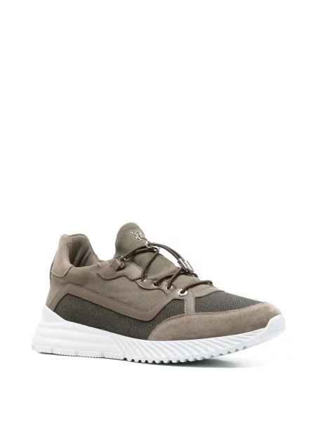 Sneakers Stefano Ricci σουέντ με κορδόνι πράσινο