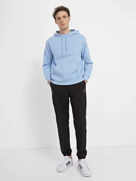 Худи Emporio Armani голубое