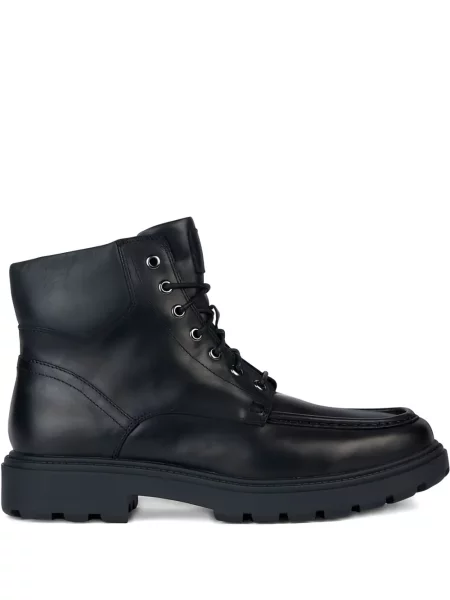 Botine Geox cu șireturi din piele negru