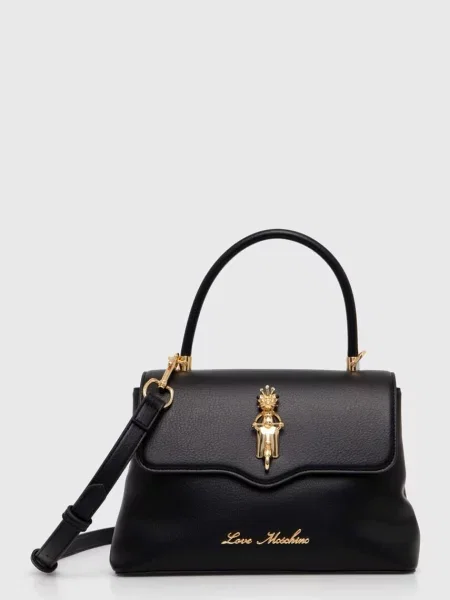 Torebka Love Moschino skórzana czarna