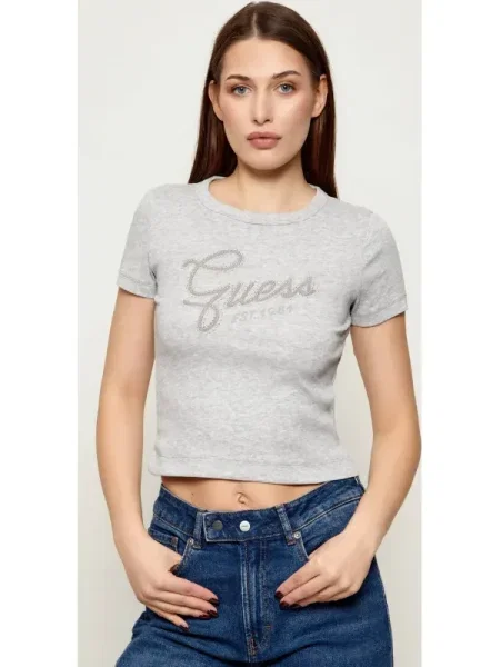 GUESS Tricou | Cropped Fit gri