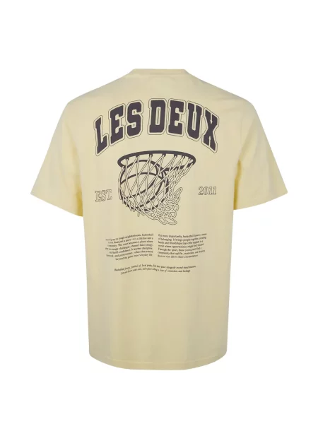 Tricou Les Deux cu imagine galben