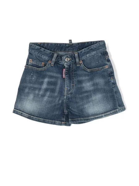 Szorty jeansowe dziecięce Dsquared2 niebieskie