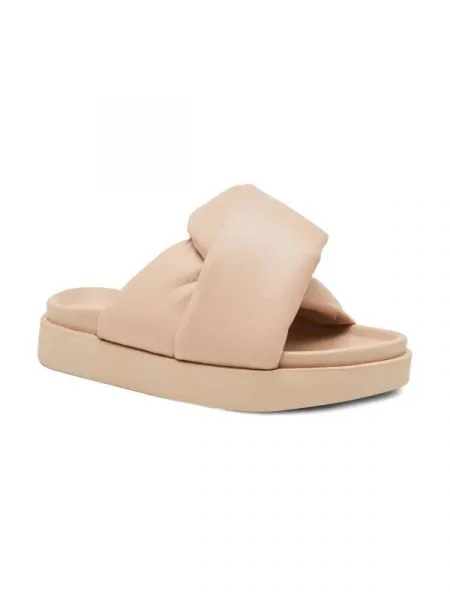 INUIKII Bőr papucs Soft Crossed bézs