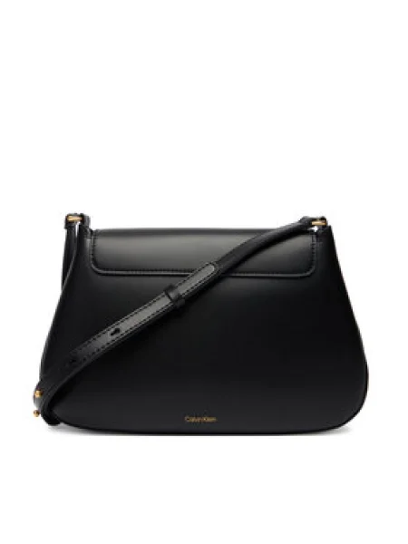 Calvin Klein Kabelka Hardware Flap Medium Crossbody čierna