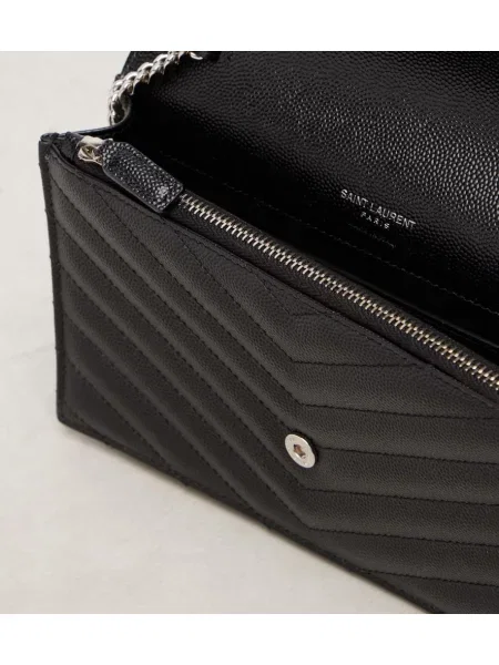 Colier Saint Laurent din piele negru