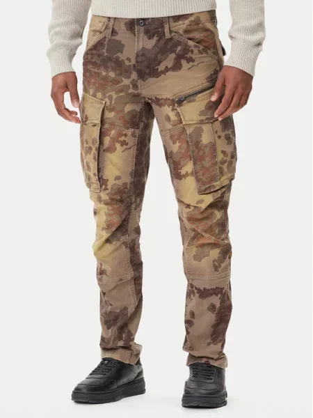 G-Star Raw Hlače iz tkanine Rovic 3D Tapered Fit zelena