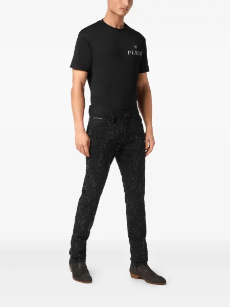 Дънки straight leg Philipp Plein черно