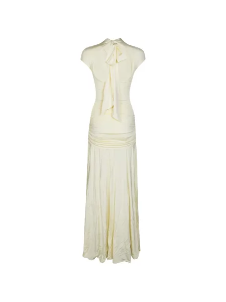 Maxi rochie maxi Self-portrait drapată de costum galben