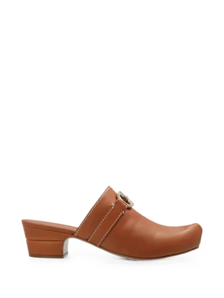 Papuci tip mules Ferragamo maro
