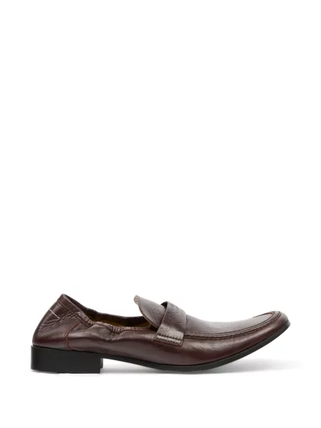 Pantofi loafer Mm6 Maison Margiela din piele cu bretele maro
