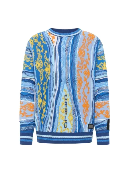 Wielobarwność sweter Carlo Colucci z dżerseju