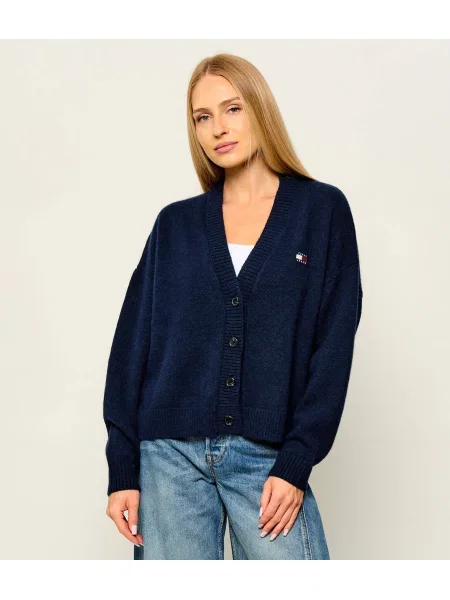 Tommy Jeans Cardigan | Relaxed fit cu adaos de lână