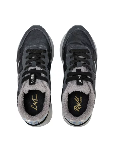 Sneakersy Sun68 typu teddy czarne