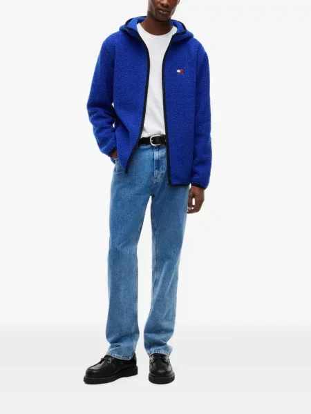 Fleece dzseki Tommy Hilfiger autogrammal kék