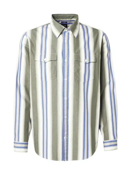 GAP Košile / sépiová / offwhite modrá