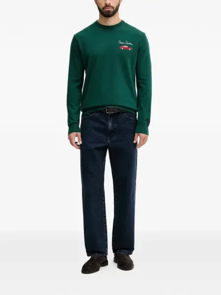 Pulover Mc2 Saint Barth cu broderie verde