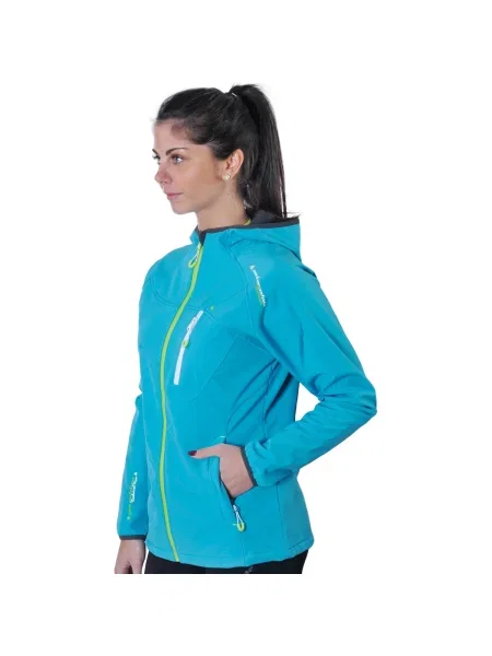 Geacă Peak Mountain softshell albastru